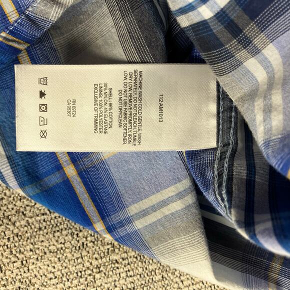 Columbia Omni-Wick Mens Blue Striped Casual Shirt Size Sz XL  Short Sleeve - Picture 5 of 7